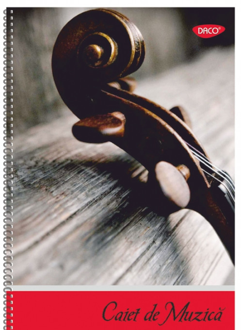 Caiet studentesc muzica spirala Daco,A4 24 file