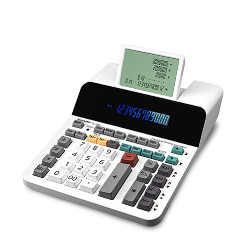Calculator cu printare pe afisaj (fara rola hartie), 12 digits, 327 x 221 x 78 mm, SHARP EL-1901 - g