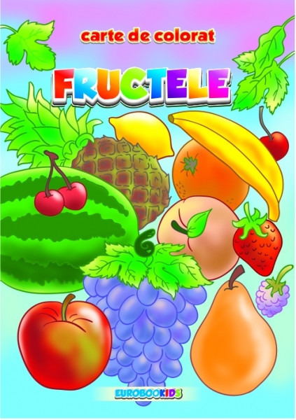Carte de colorat Fructele