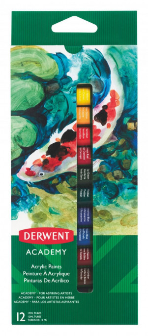 CULORI ACRILICE 12 ML 12 CULORI DERWENT ACADEMY