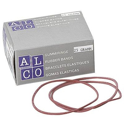 Elastice pentru bani, 50g/cutie, D 85 x 1,5mm, ALCO