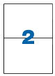 Etichete autoadezive pretăiate A-Series, 210x148 mm, 2/A4, 100 coli/top
