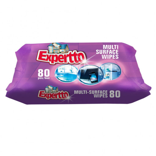 EXPERTTO SERVETELE UMEDE MULTISUPRAFETE 80 BUC