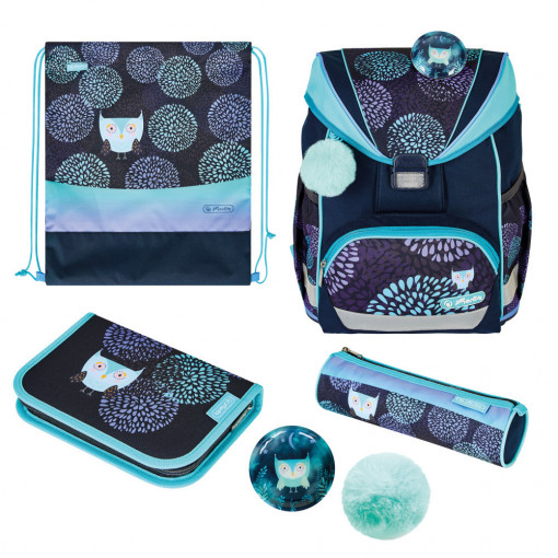 Ghiozdan echipat UltraLight Plus, motiv Flower Owl