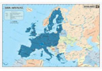 Harta fizico-geografica Europa, Aquila. 70x100