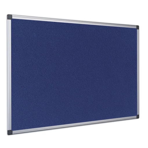 Panou textil, ramă aluminiu, albastru, Bi-Office
