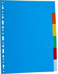 Separatoare din carton color A4, 180 g/mp, 10 culori/set Optima