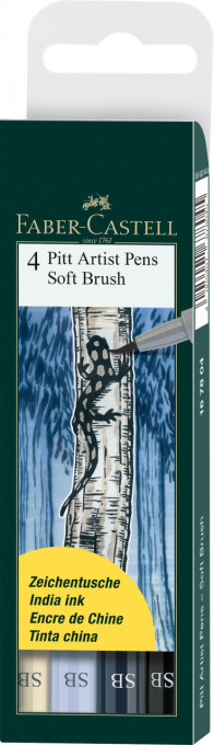 Set 4 markere Pitt Artist Pen Soft Brush Faber Castell