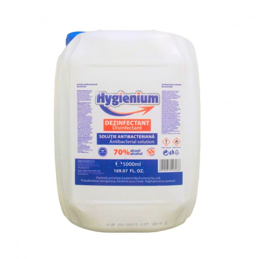 Solutie Antibacteriana Dezinfectanta pentru maini Hygienium, 5 l (Avizat de Ministerul Sanatatii)
