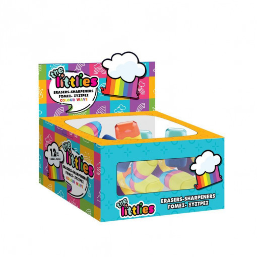 ASCUTITOARE DUBLA CU RADIERA THE LITTLIES 3 CULORI