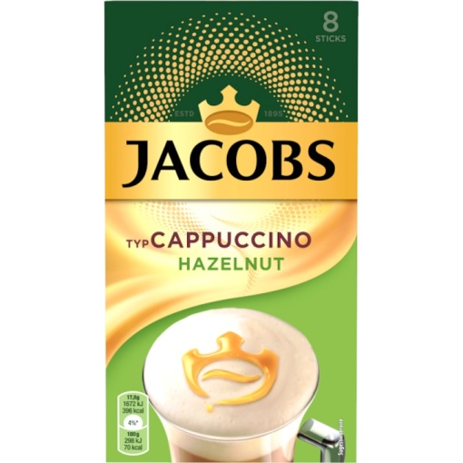Cafea solubilă Jacobs Hazelut, 17.8 g x 8 plicuri