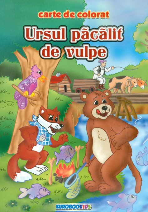 Carte de Colorat - Ursul Pacalit De Vulpe