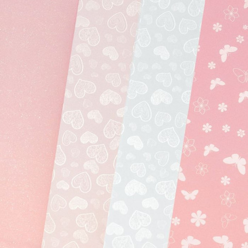 Carton Pastel Pink Mix A4, 200g/mp, 20coli/top