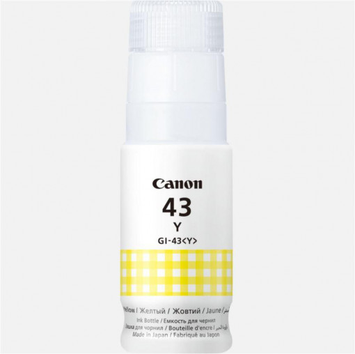 Cartus cerneala Canon GI-43Y, culoare yellow, capacitate 3800 pagini,60ml,pentru Canon Pixma G540, G640.