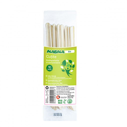 Cutite Alabala biodegradabile si compostabile 10 buc/set