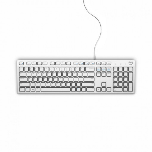 Dell Keyboard Multimedia KB216, wired, US INT layout, USB conectivity, Color: White