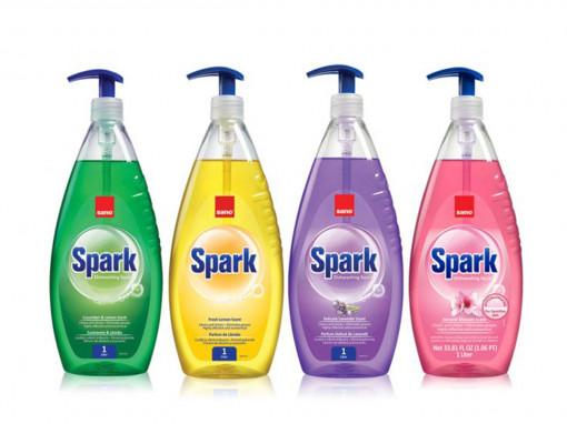 Detergent vase Sano Spark diverse arome, 1L