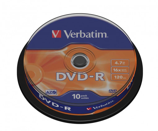 DVD+R VERBATIM 4.7GB,120min,viteza 16x,50 buc, Single Layer,Matt Silver