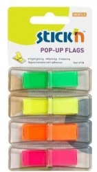 Index autoadeziv 45x12mm Stick"n Pop-up 40file/set - v,g,p,r