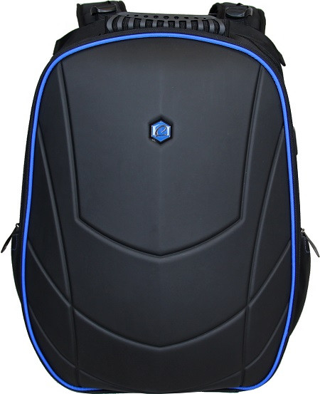 Rucsac BESTLIFE Gaming Assailant - negru/albastru - laptop 17 inch, compartiment anti-vibratie, char
