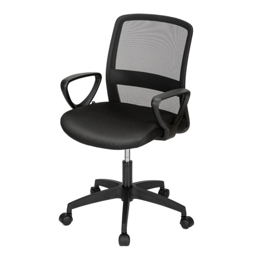Scaun birou cu spătar mesh, sistem roți abs 4507, negru, Deli