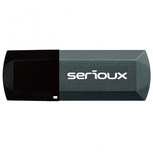 USB Flash Drive Serioux 64 GB DataVault V153, USB 2.0, black, dimensiuni 54,4 x 19,3 x 7,3 mm, greutate