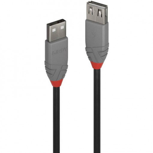 Cablu Lindy 5m USB 2.0 Type A Ext Anthr