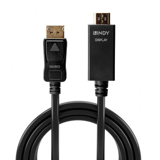 Cablu Lindy DisplayPort la HDMI 10.2G 2m