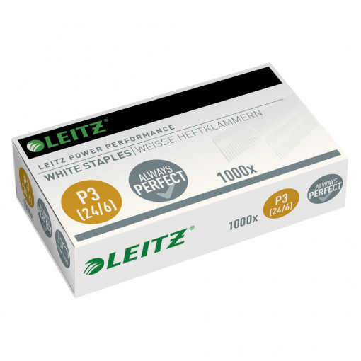 Capse Leitz Power performance, albe, 24/6