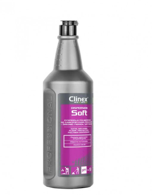 CLINEX Dispersion SOFT, 1 litru, detergent pentru curatare, polisare si stralucire suprafete diverse