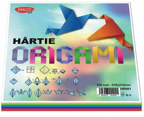 Hartie origami 21x21cm 100/set Daco