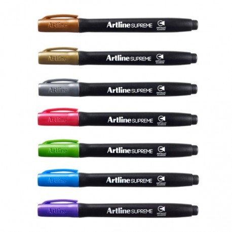 Permanent marker metalizat, corp plastic, varf rotund 1.0mm, ARTLINE Supreme Metallic