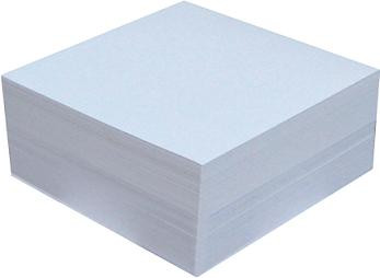 Rezervă cub hârtie, albă, 90x90 mm, 500 file