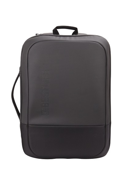 Rucsac BESTLIFE Neoton - gri/negru - laptop 16 inch, charge pentru USB si TypeC conectori - slim