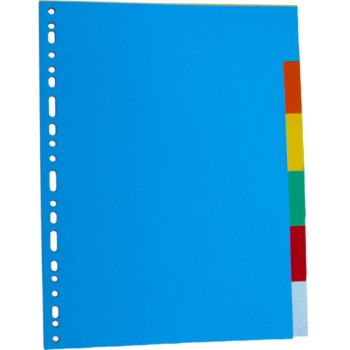 Separator plastic color Optima A4 120 microni 6 culori/set
