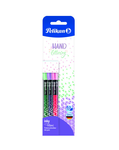 Set roller INKY 273 Pastel, SET 3 culori (verde, mov, roz), blister