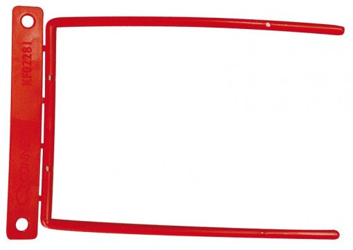 Alonja de mare capacitate, pentru arhivare, insertie metalica, 100buc/set, Q-Connect D-Clip - rosie