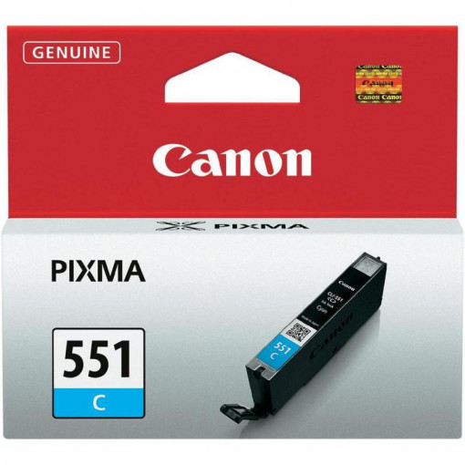 Cartus cerneala Canon CLI-551C, cyan, capacitate 7ml, pentru Canon Pixma IP7250, Pixma IP8750, Pixma