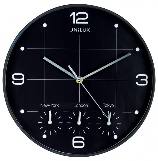 Ceas de perete UNILUX On Time - negru