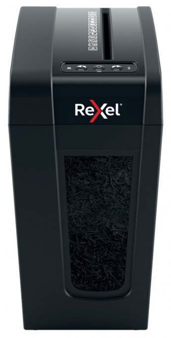 Distrugator documente manual REXEL SECURE X 8 Slim, P4, cross-cut (confeti), 8 coli, 14l, negru