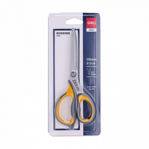 Foarfeca birou 17cm cu grip Deli