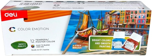 GUASE 12 CULORI 25ML COLOR EMOTION DELI