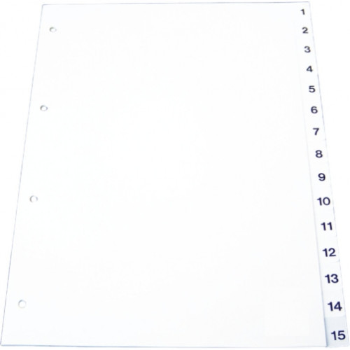 Index plastic Optima A5 alfabetic A-Z 120 microni gri