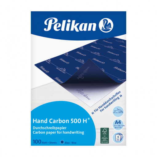 Indigo carbon A4, 100 coli, albastru, scriere manuala, Pelikan