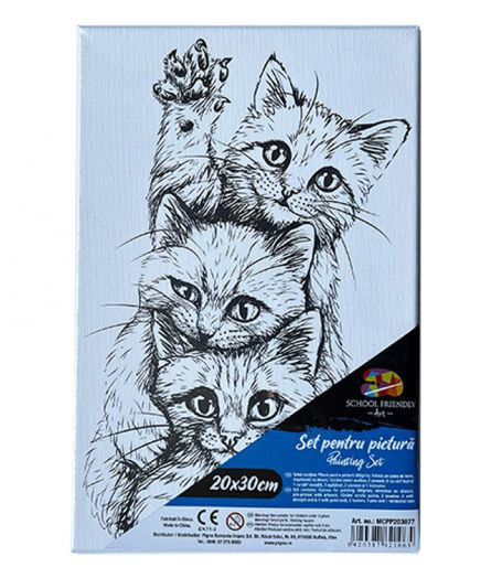 PANZA PREDESENATA PE SASIU 20*30CM PISICI SF ART PIGNA