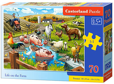 Puzzle 70 Piese - Life on the farm - Castorland
