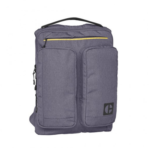 Rucsac CATERPILLAR Code - Quest Commuter, material 420D hexagonal, 2 buzunare exterioare - gri inchis