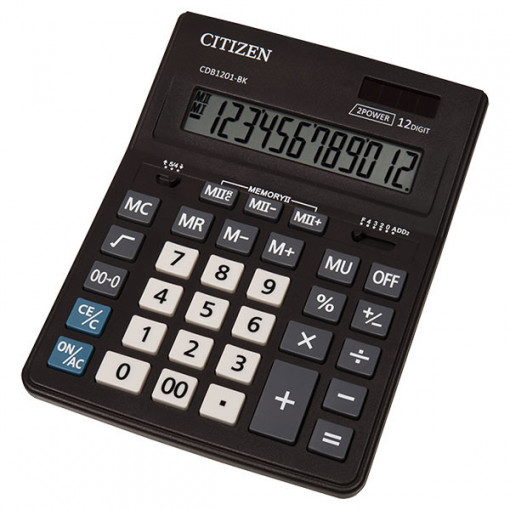 Calculator Citizen de birou cu 12 digiti CDB1201-BK