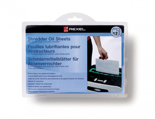 Coli impregnate cu ulei pentru distrugator documente REXEL - 12 buc/set