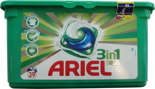 Detergent capsule gel ARIEL 3 in 1 39 buc
